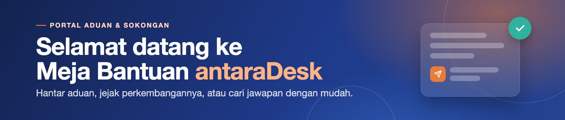 Selamat datang ke Meja Bantuan antaraDesk